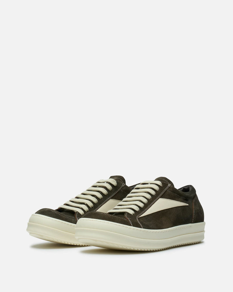 Rick Owens Men's Shoes Vintage Sneaks in Indigo/Milk