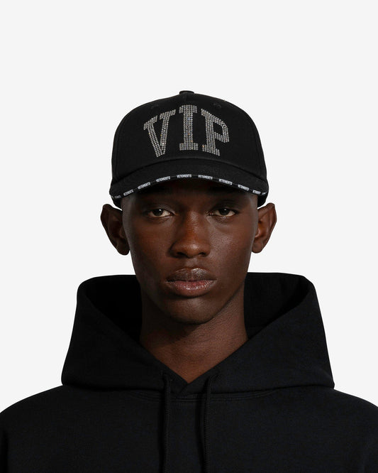 VETEMENTS Men's Hats O/S VIP Crystal Cap in Black