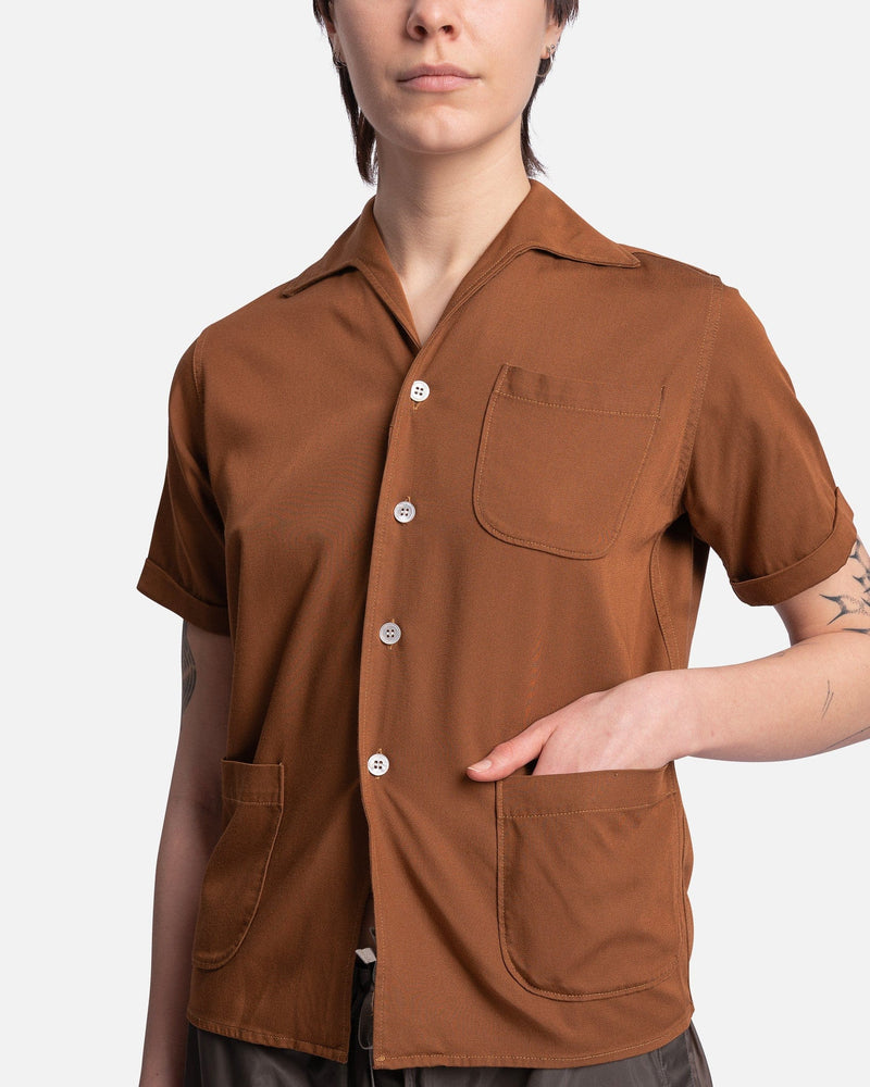 Maison Margiela Women Tops Viscose-Rayon Shirt in Bronze