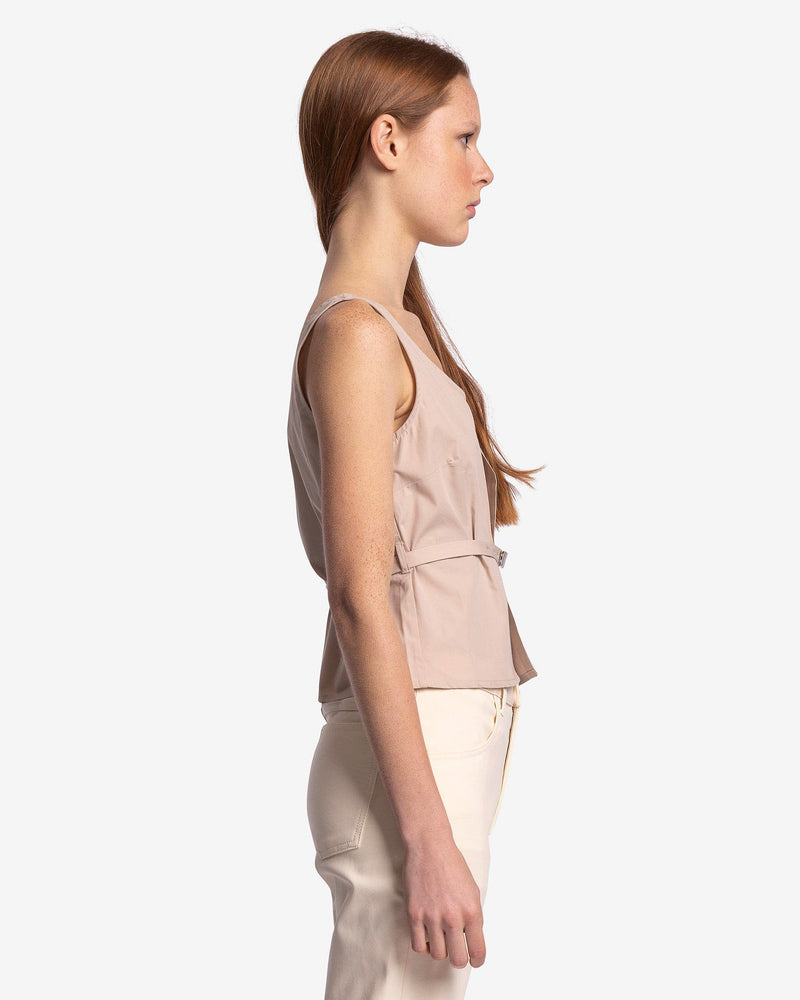 Paloma Wool Women Tops Vito Buckle Top in Dark Ecru