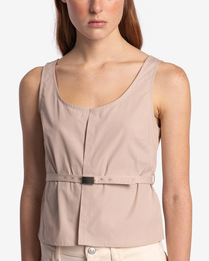 Paloma Wool Women Tops Vito Buckle Top in Dark Ecru