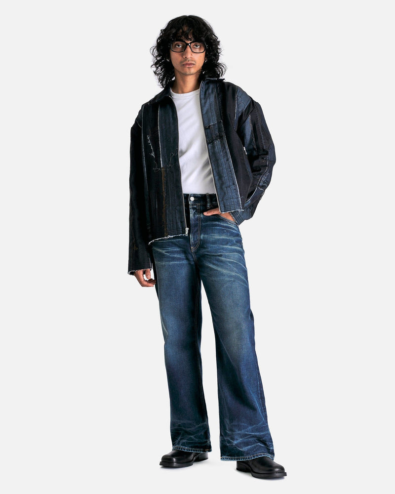 AUBERO Men's Jackets Vitrine Denim Jacket in Mixed Indigo