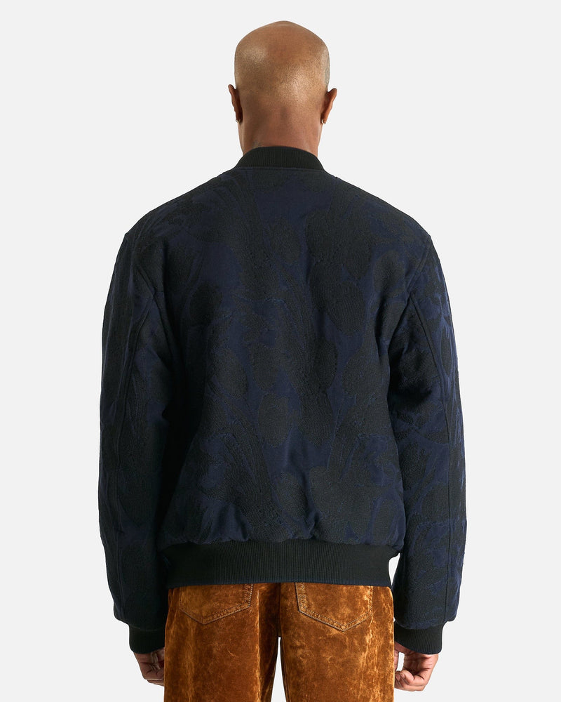 Dries Van Noten Men's Jackets M Volker Rev Jacket in Navy