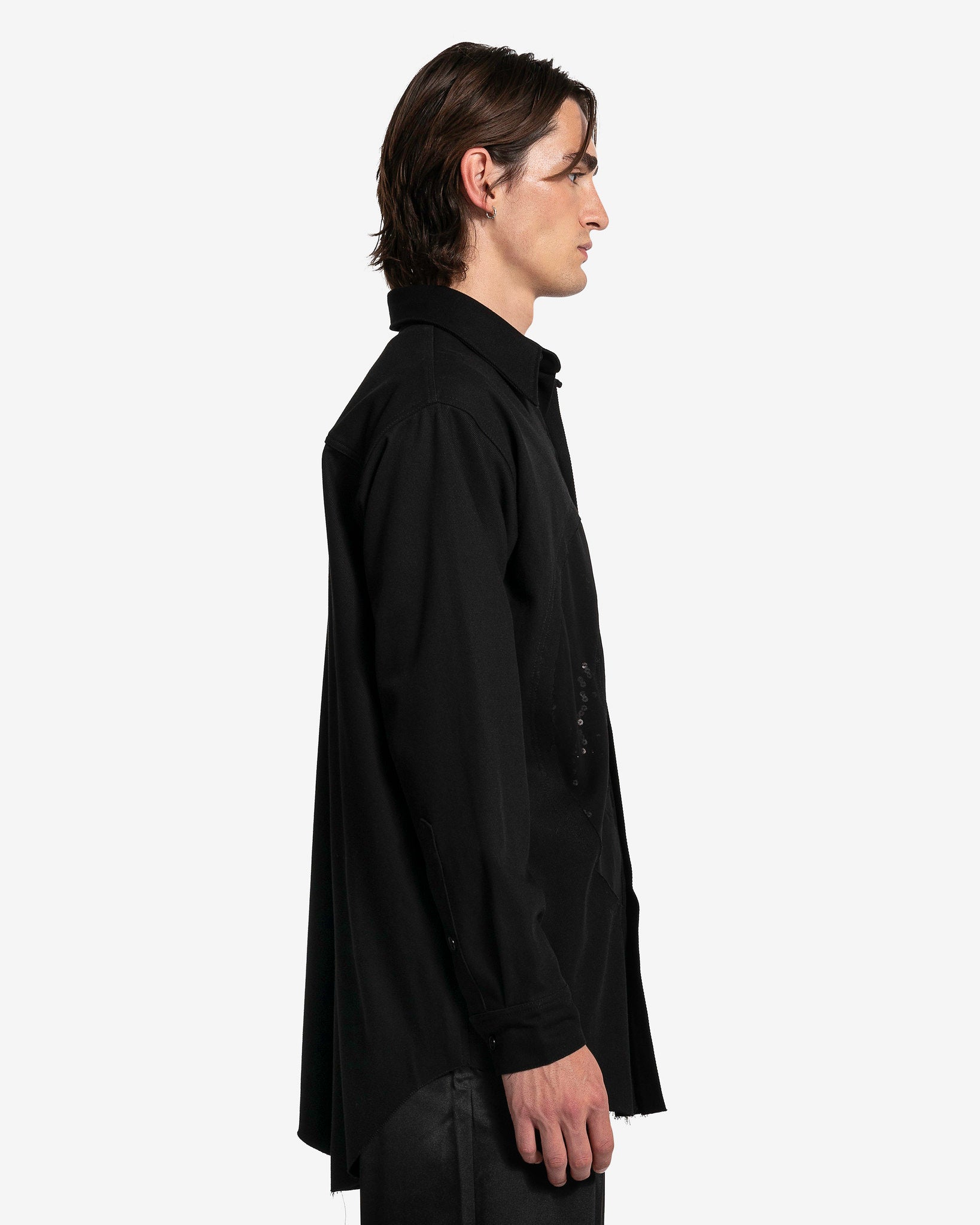 Edward Cuming Men's Shirts Vortex Shirt in Black