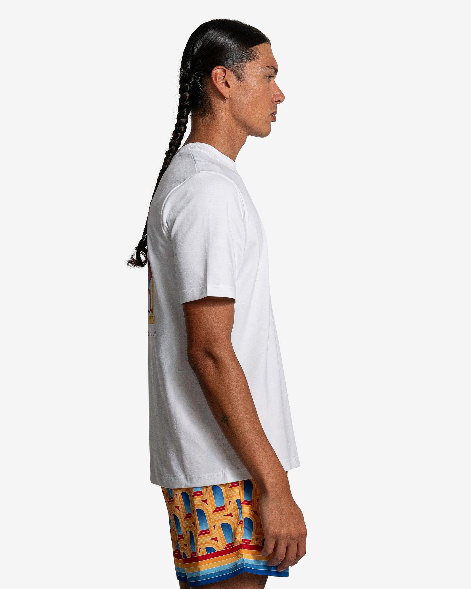 Casablanca Men's T-Shirts Vue De L'Arche Printed T-Shirt in White