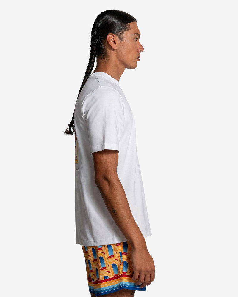 Casablanca Men's T-Shirts Vue De L'Arche Printed T-Shirt in White