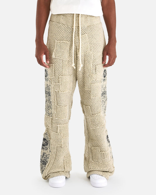 Who Decides War Men's Pants Waffle Window Sweatpants in Ivory