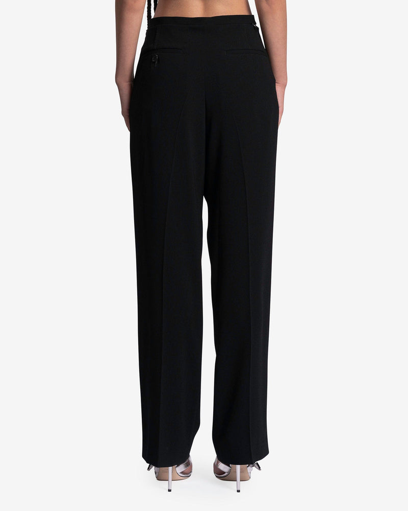 Undercover Women Pants Waist Slit Tailored Trousers in Black