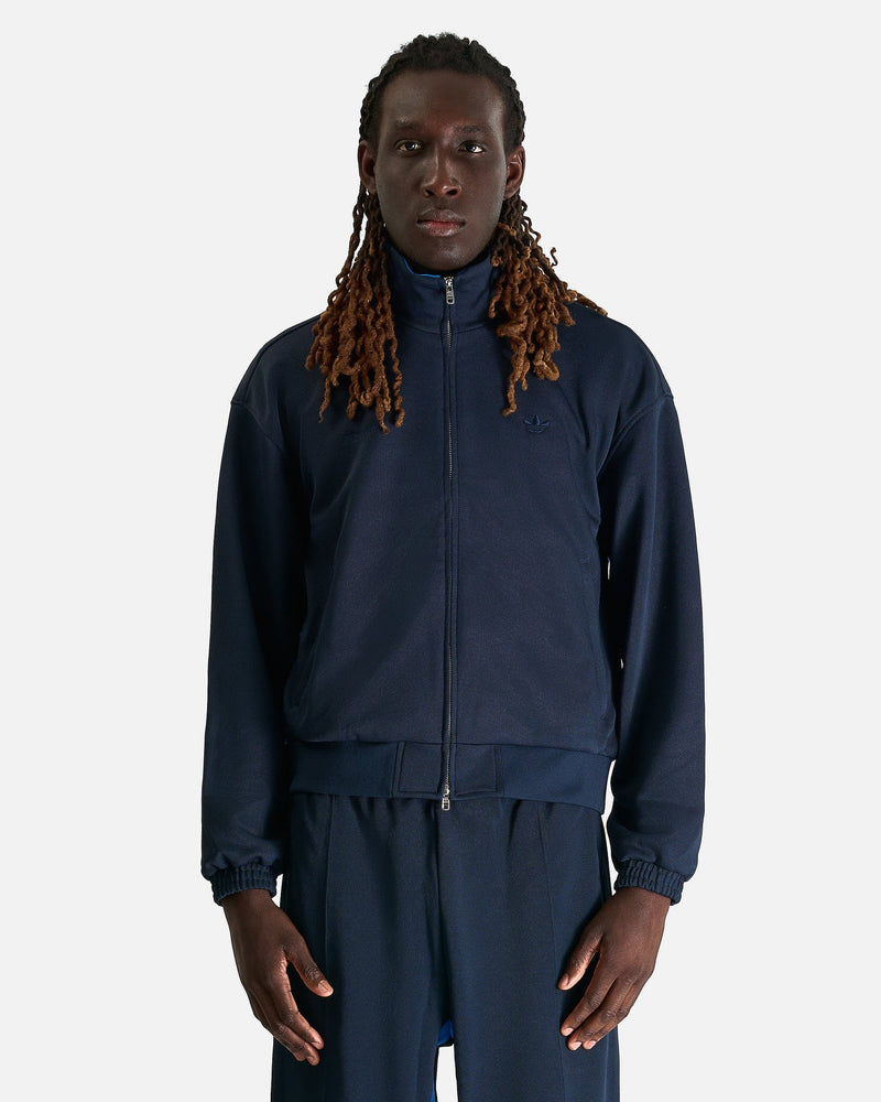 Wales Bonner Pique Track Top in Night Navy - Main Image