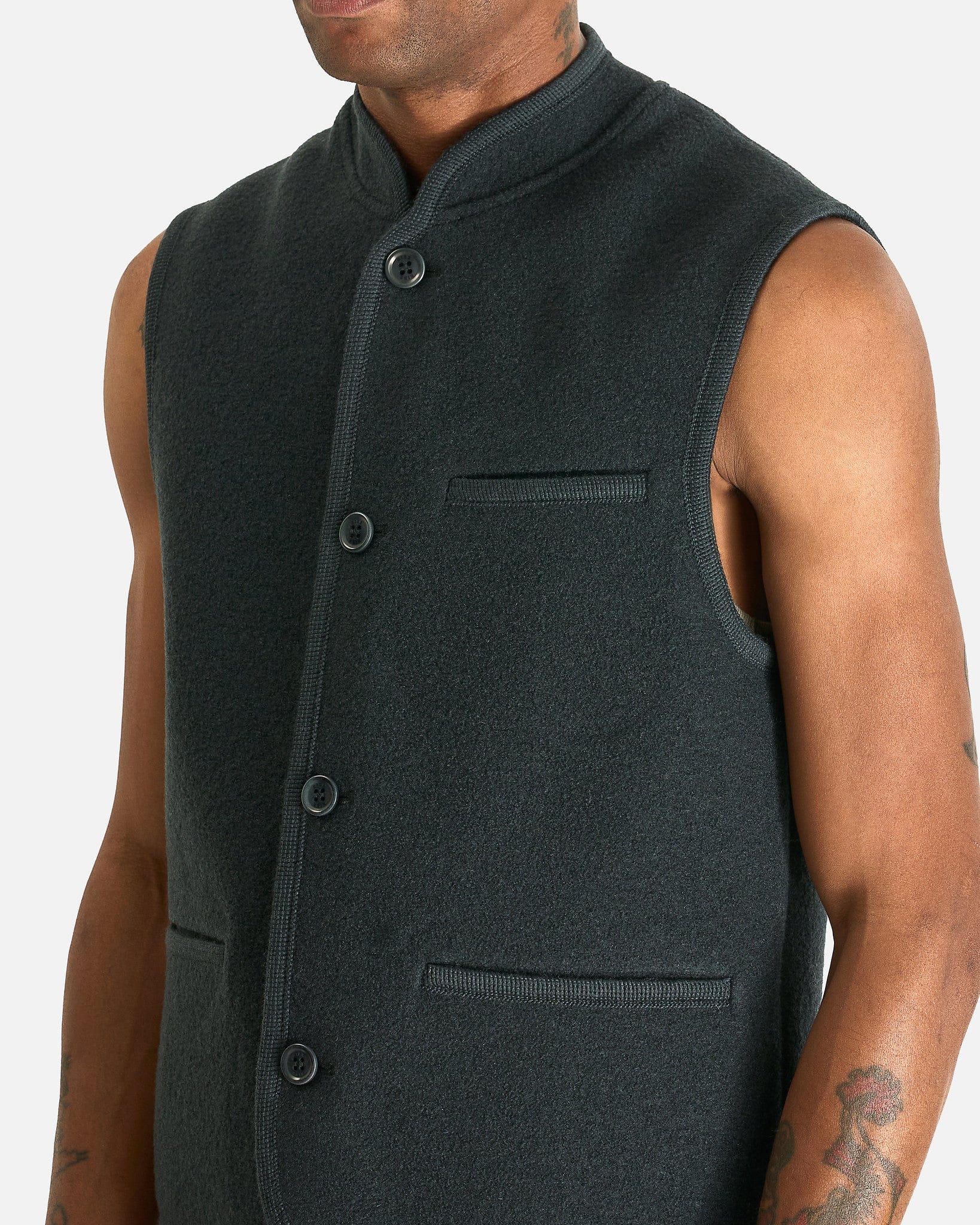 Rier Men's Tops Walker Gilet in Plombe Felted