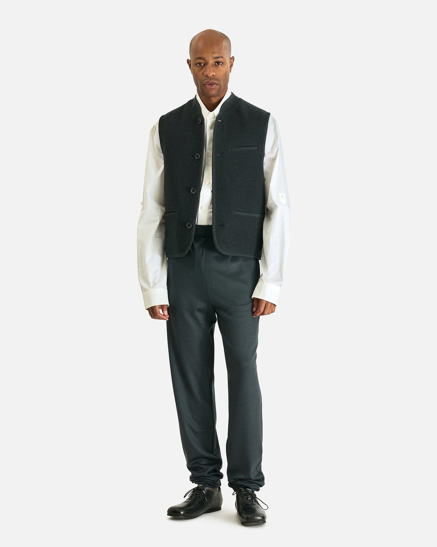Rier Men's Tops Walker Gilet in Plombe Felted