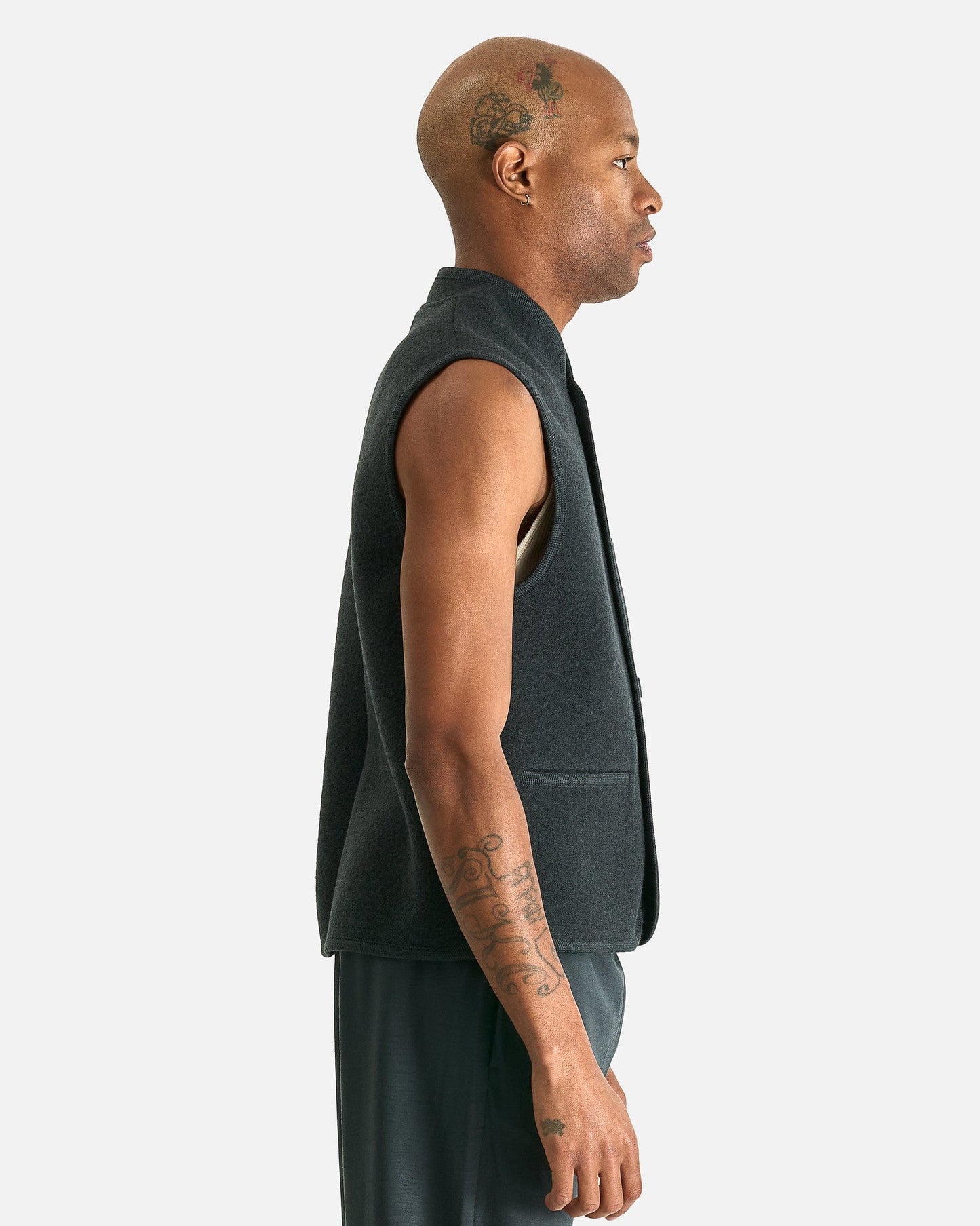 Rier Men's Tops Walker Gilet in Plombe Felted