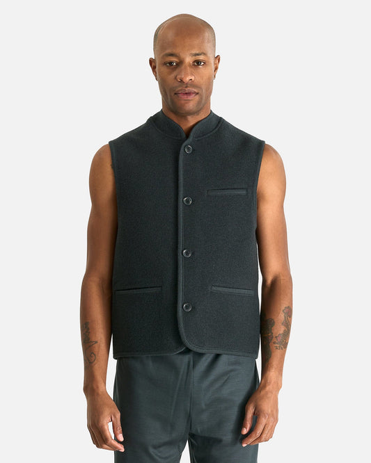 Rier Men's Tops Walker Gilet in Plombe Felted