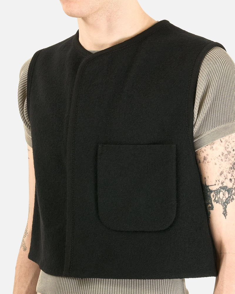Walker Gilet Utility in Black Felted Light – SVRN