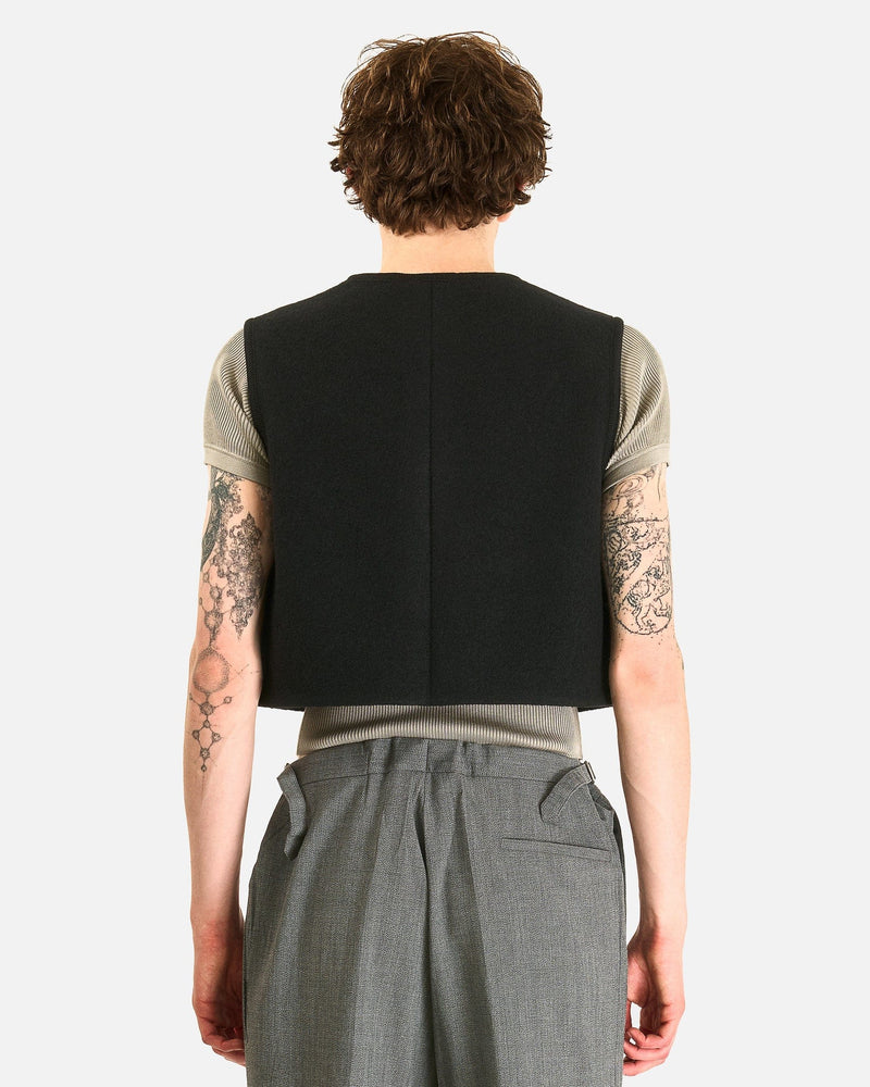 Rier Men's Tops Walker Gilet Utility in Black Felted Light