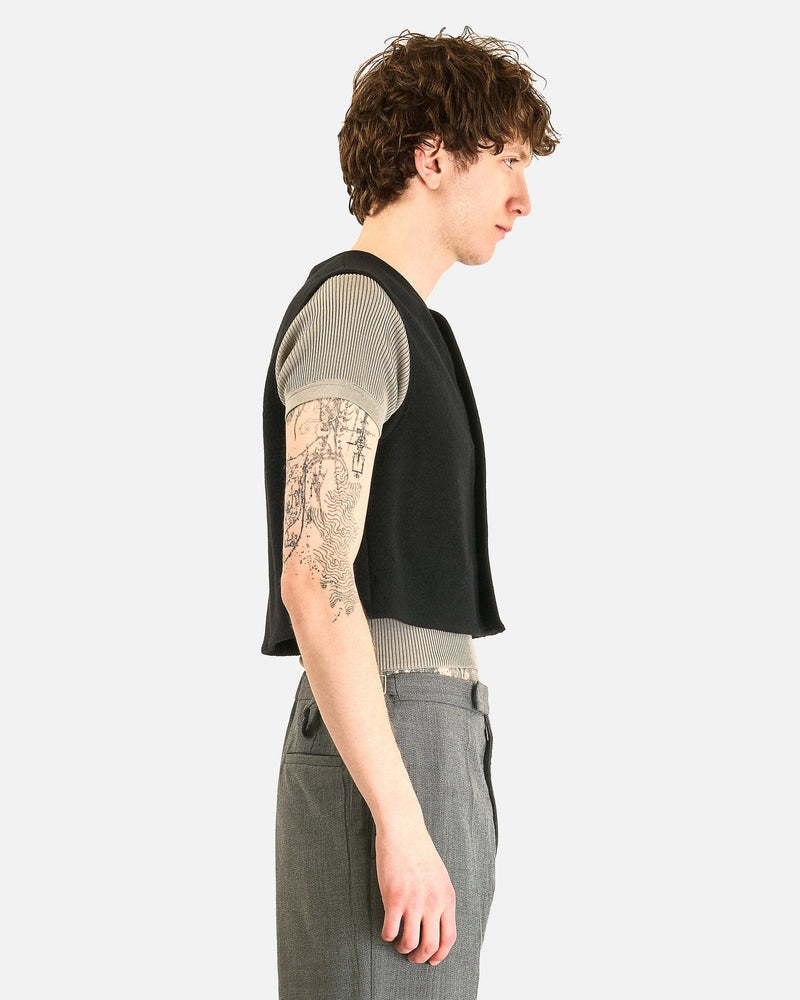 Rier Men's Tops Walker Gilet Utility in Black Felted Light