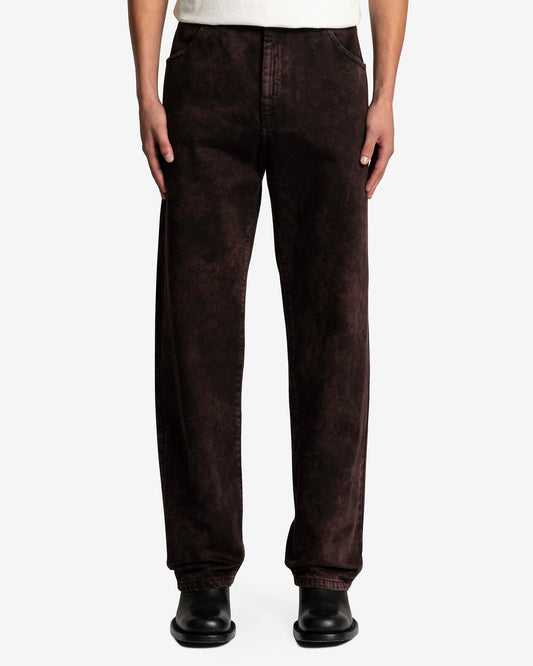 NAMACHEKO Men's Jeans Warkworth Denim Jeans in Sky Magic Bordeaux/Frosted Umber