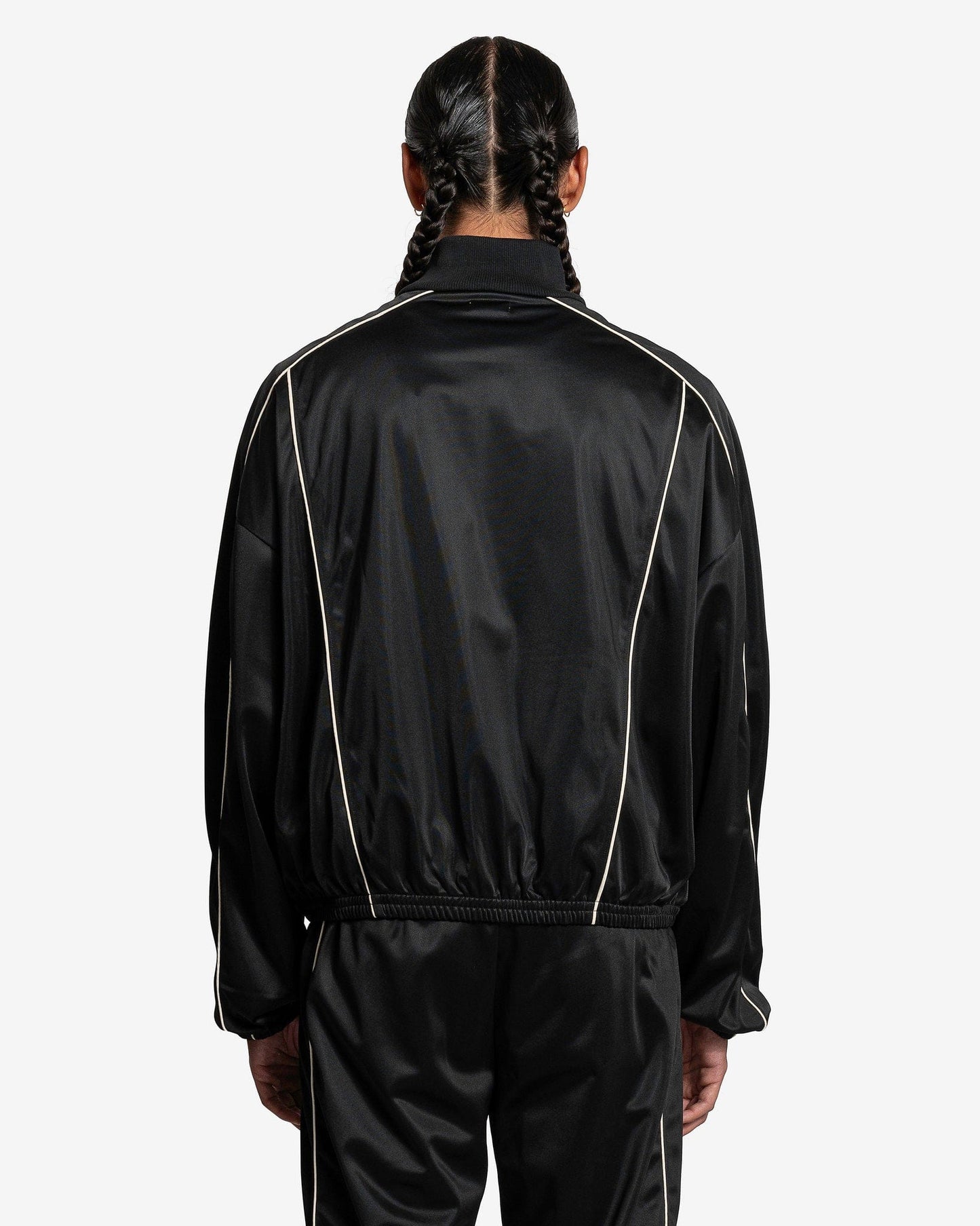 Willy Chavarria Men's Jackets Warrior Bomber Track Jacket in Black