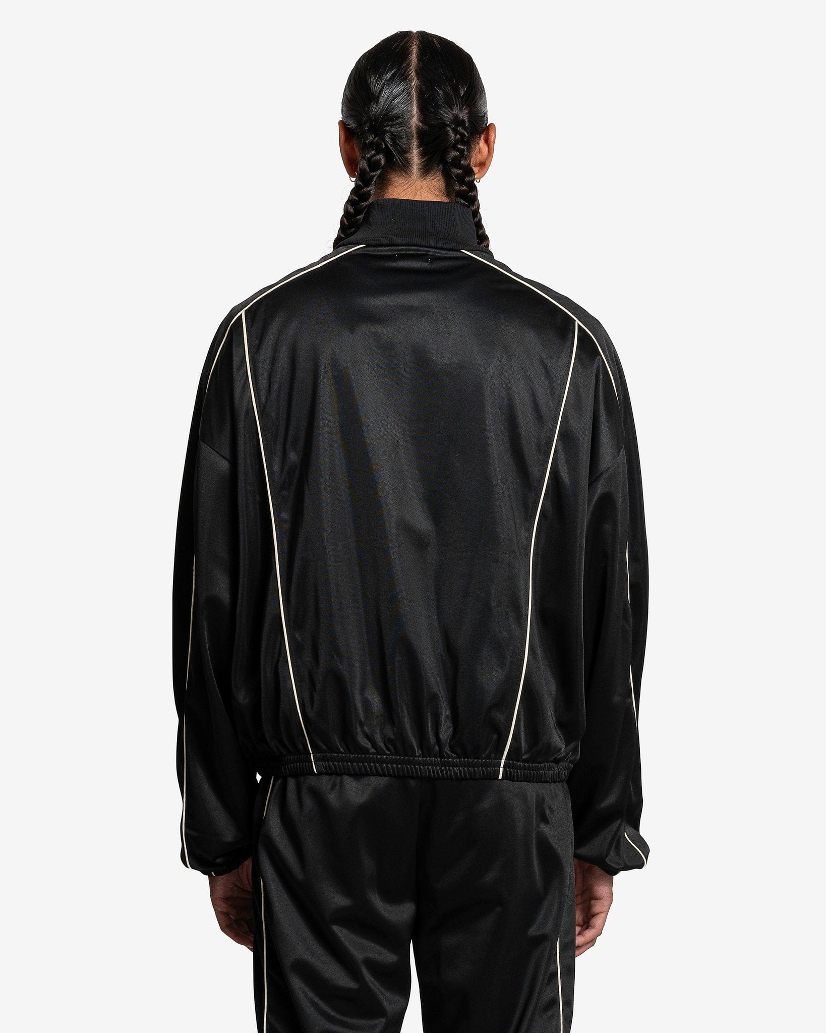 Willy Chavarria Men's Jackets Warrior Bomber Track Jacket in Black