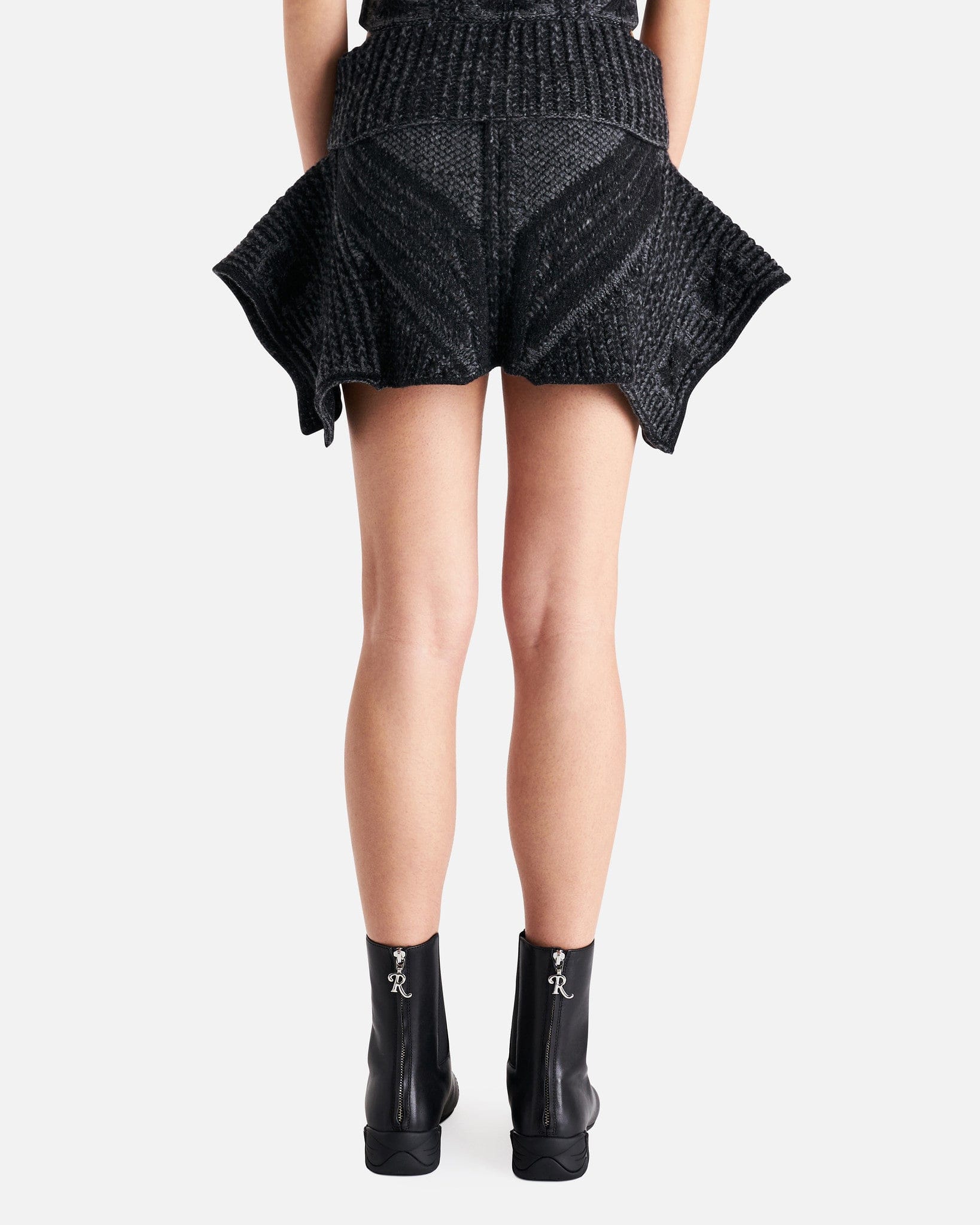 Paolina Russo Women Skirts Warrior Mini Skirt in Black/Grey