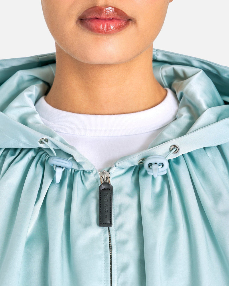 Marni Women Jackets Water Repellent Raffeta Cropped Jacket in Aquamarine
