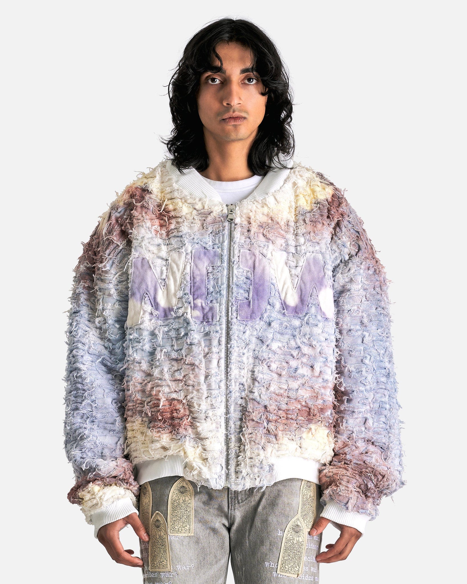 WHO DECIDES WAR グレー＆ブラック Husk ボンバー 【公式通販】