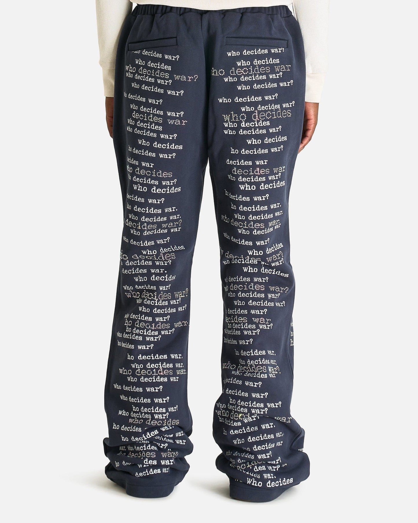 Who Decides War Men's Pants WDW Scripture Sweatpants in Indigo