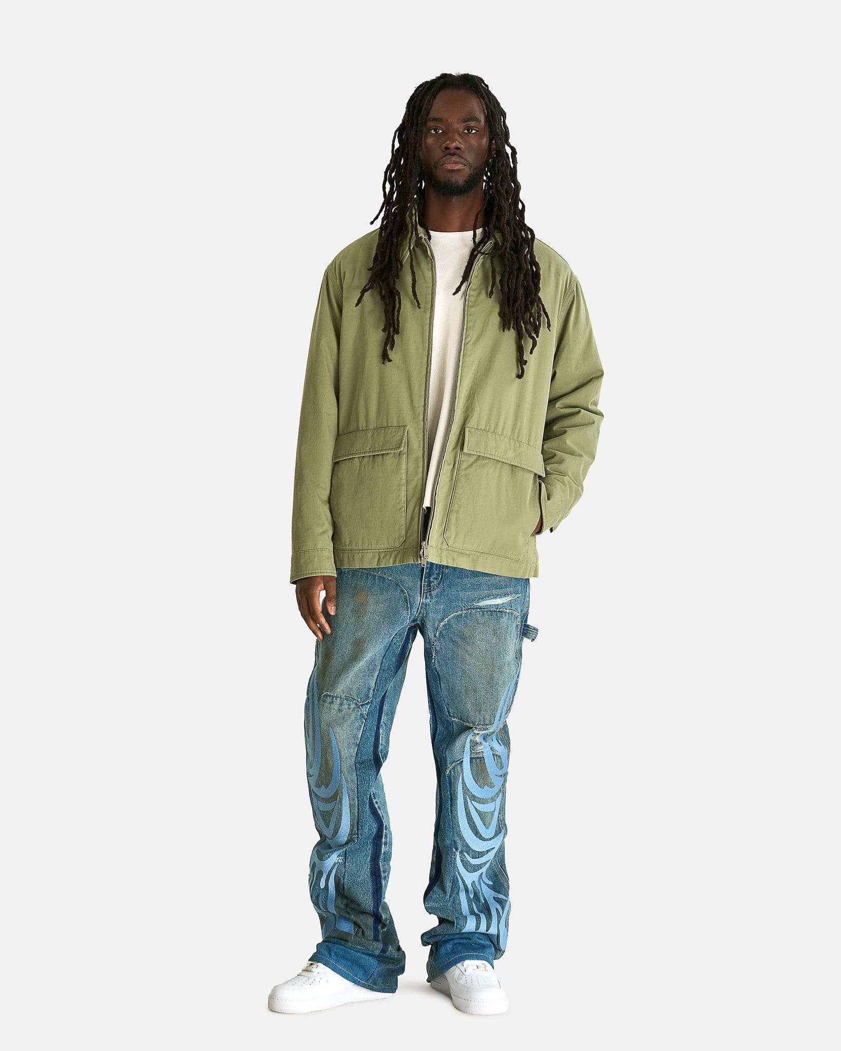 Who Decides War Men's Jeans WDW Winged Carpenter Denim in Sky