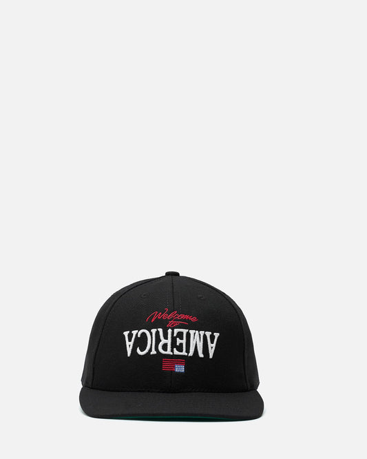 Willy Chavarria Men's Hats OS Welcome to America Cap in Black