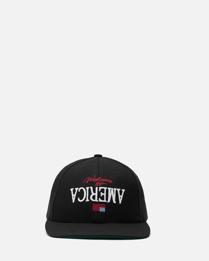 Willy Chavarria Men's Hats OS Welcome to America Cap in Black