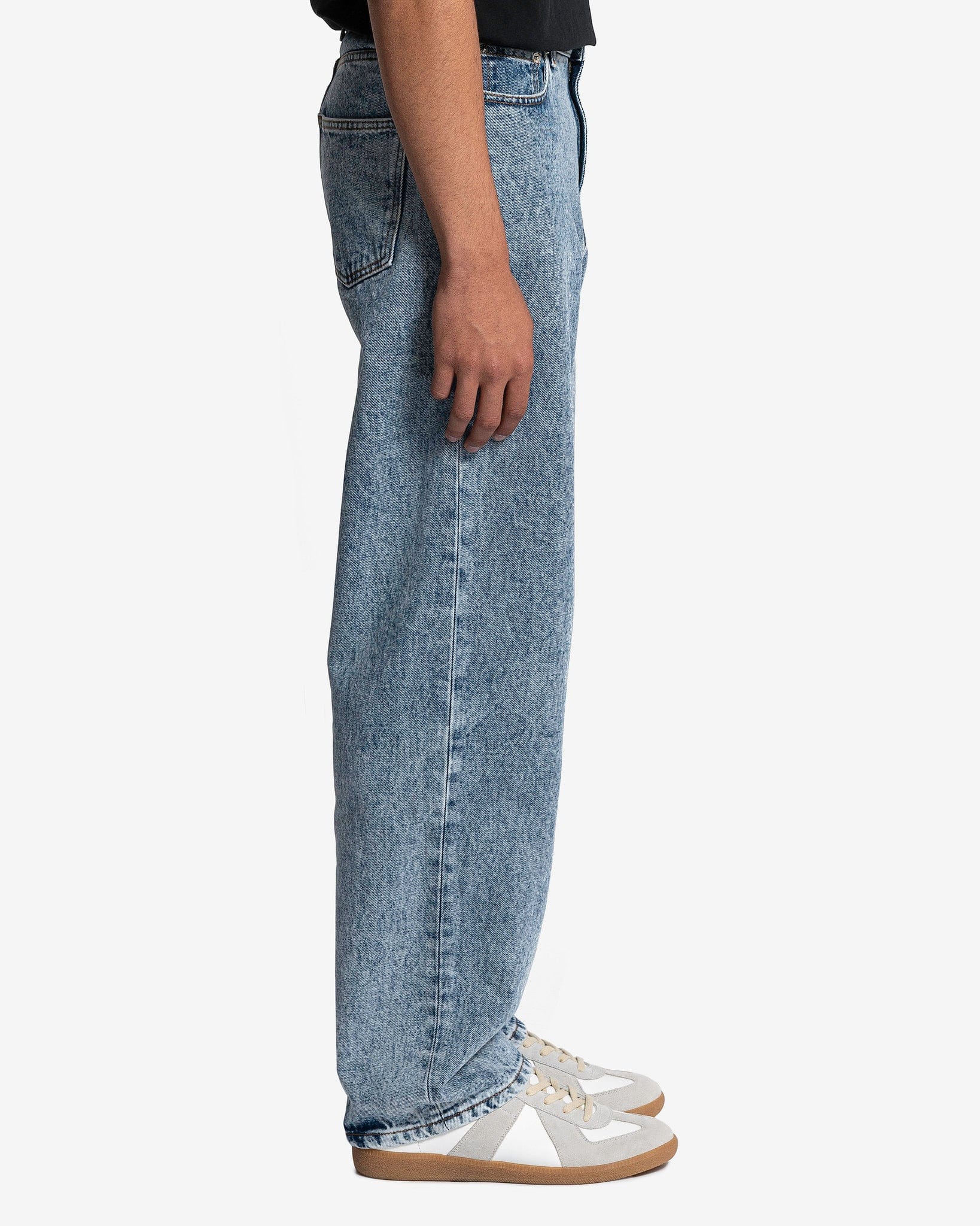 Séfr Men's Jeans Wide Cut in Rinsed Heavy Marble