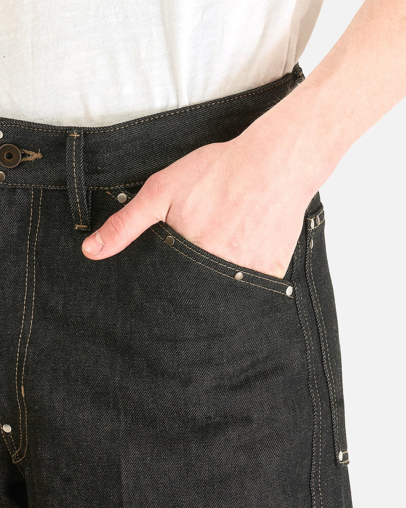 LEMAIRE Men's Pants Wide Pants with Studs in Slate