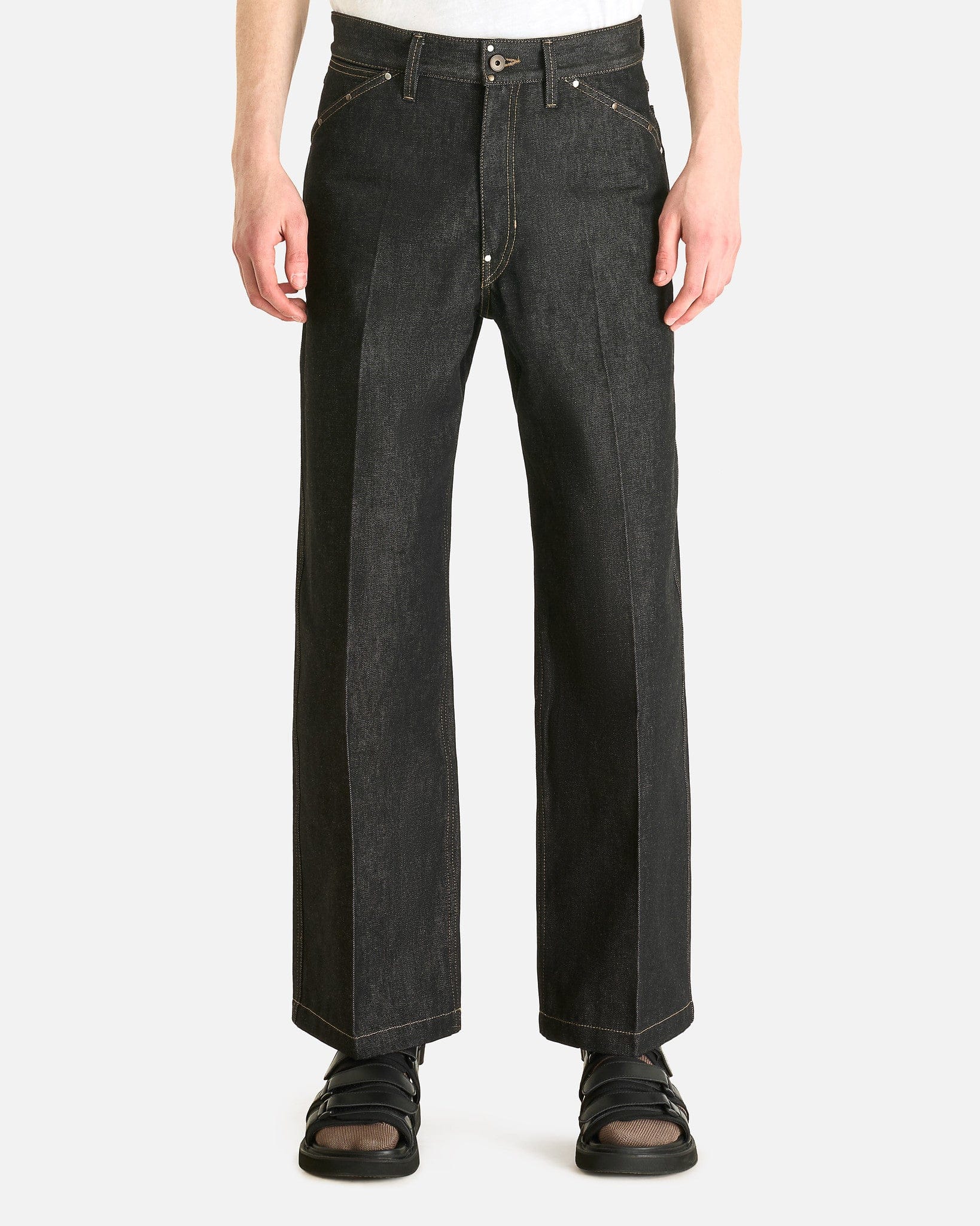 Wide Pants with Studs in Slate – SVRN