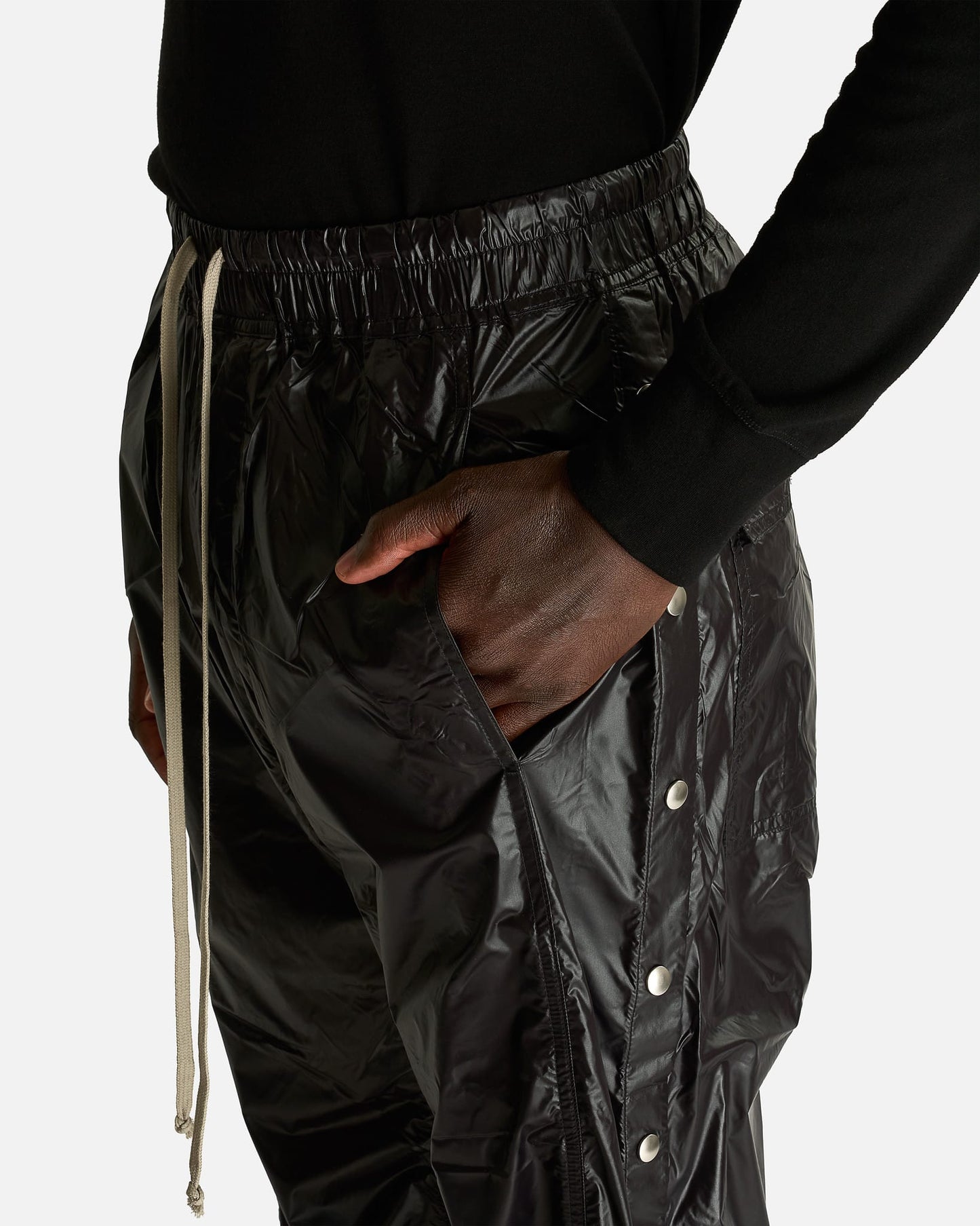Rick Owens DRKSHDW Men's Pants Wide Pusher Pants in Black