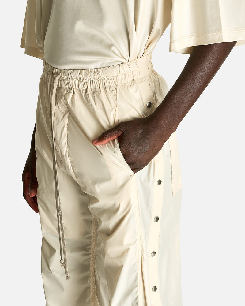 Rick Owens DRKSHDW Men's Pants Wide Pusher Pants in Cream