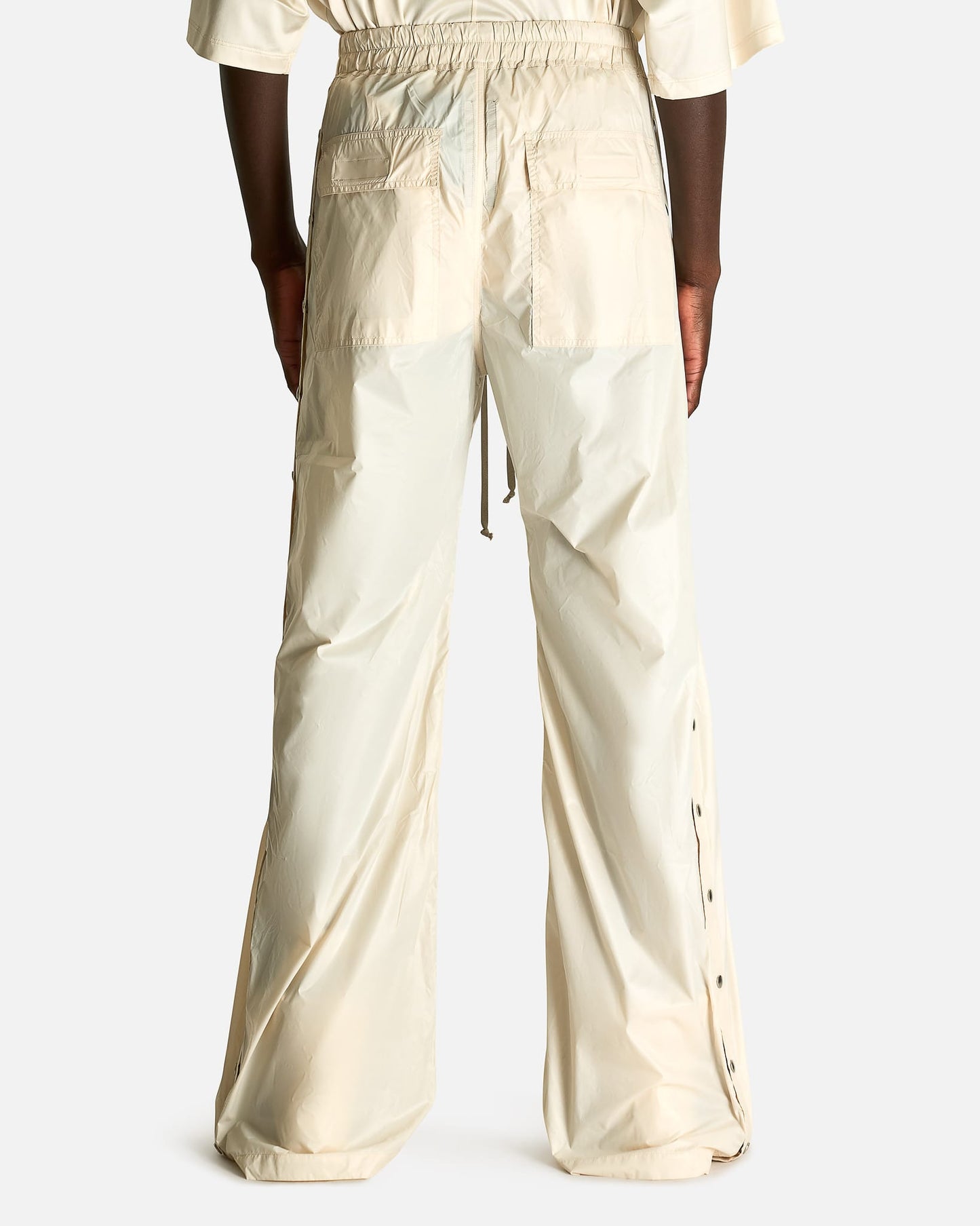 Rick Owens DRKSHDW Men's Pants Wide Pusher Pants in Cream