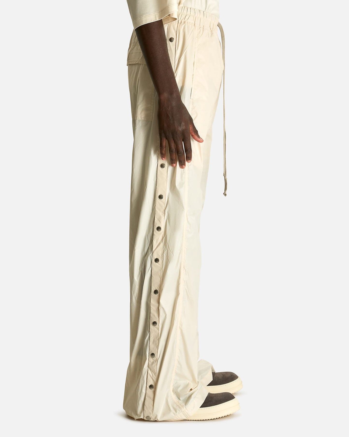 Rick Owens DRKSHDW Men's Pants Wide Pusher Pants in Cream
