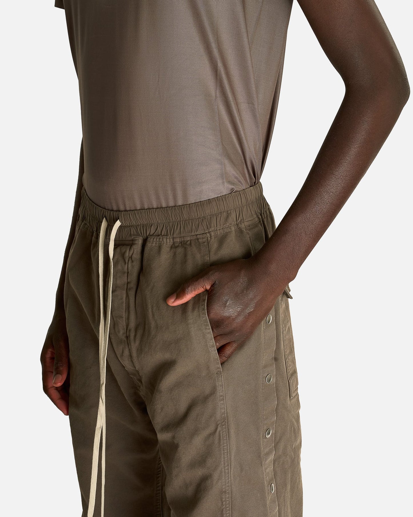 Rick Owens DRKSHDW Men's Pants Wide Pusher Pants in Dust