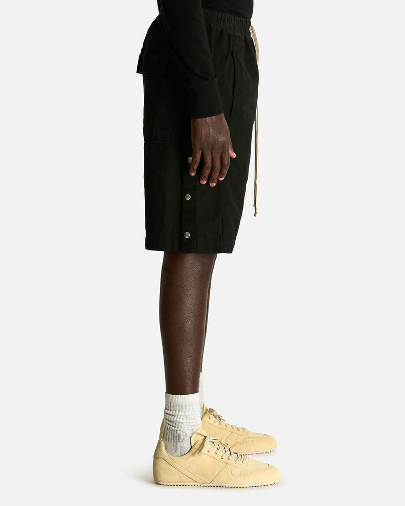 Rick Owens DRKSHDW Men's Shorts Wide Pusher Shorts in Black