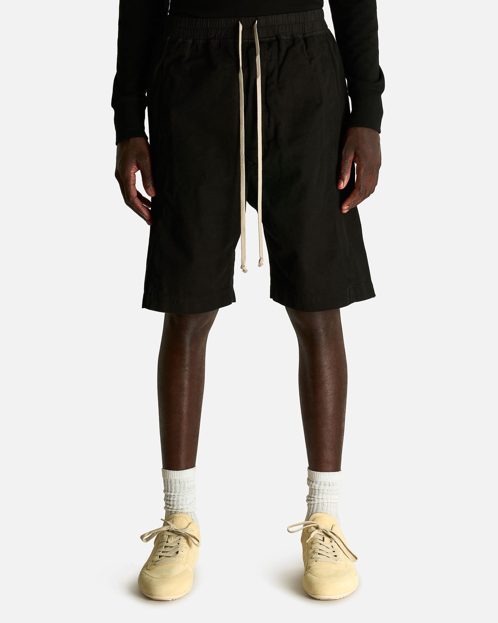 Rick Owens DRKSHDW Men's Shorts Wide Pusher Shorts in Black