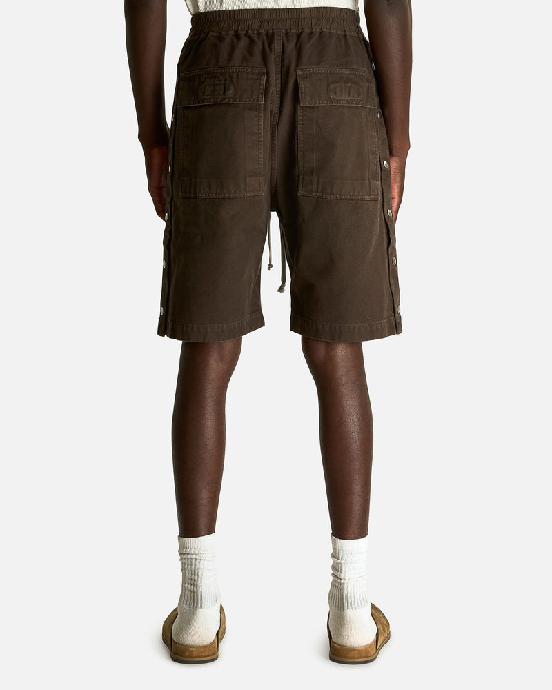 Rick Owens DRKSHDW Men's Shorts Wide Pusher Shorts in Dark Dust