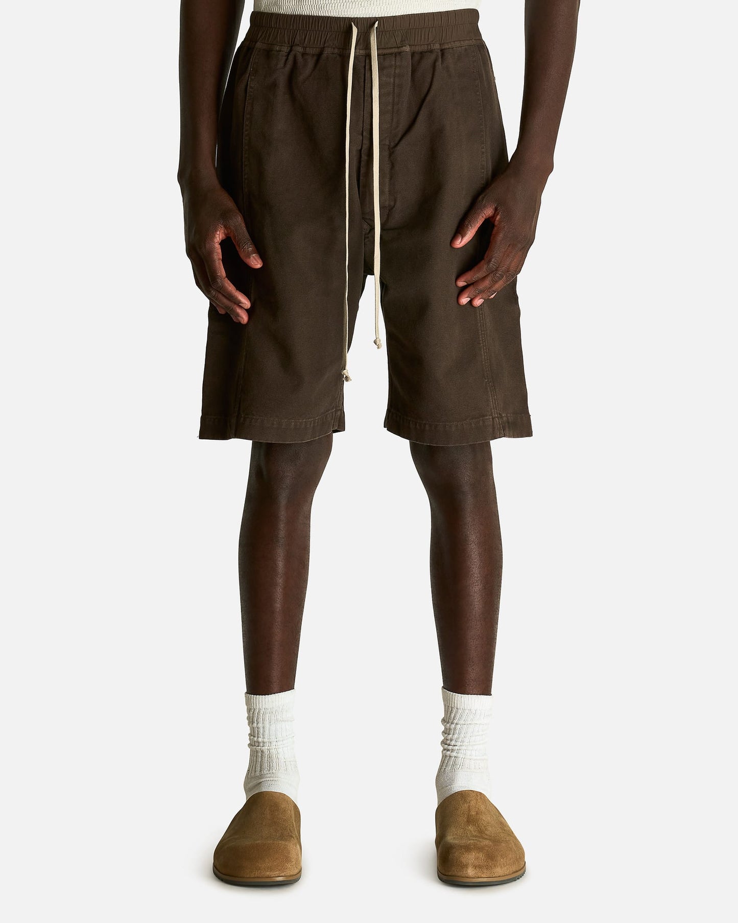 Rick Owens DRKSHDW Men's Shorts Wide Pusher Shorts in Dark Dust