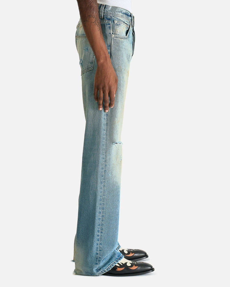 Wider Flare Leg Jeans in Light Blue Wash – SVRN