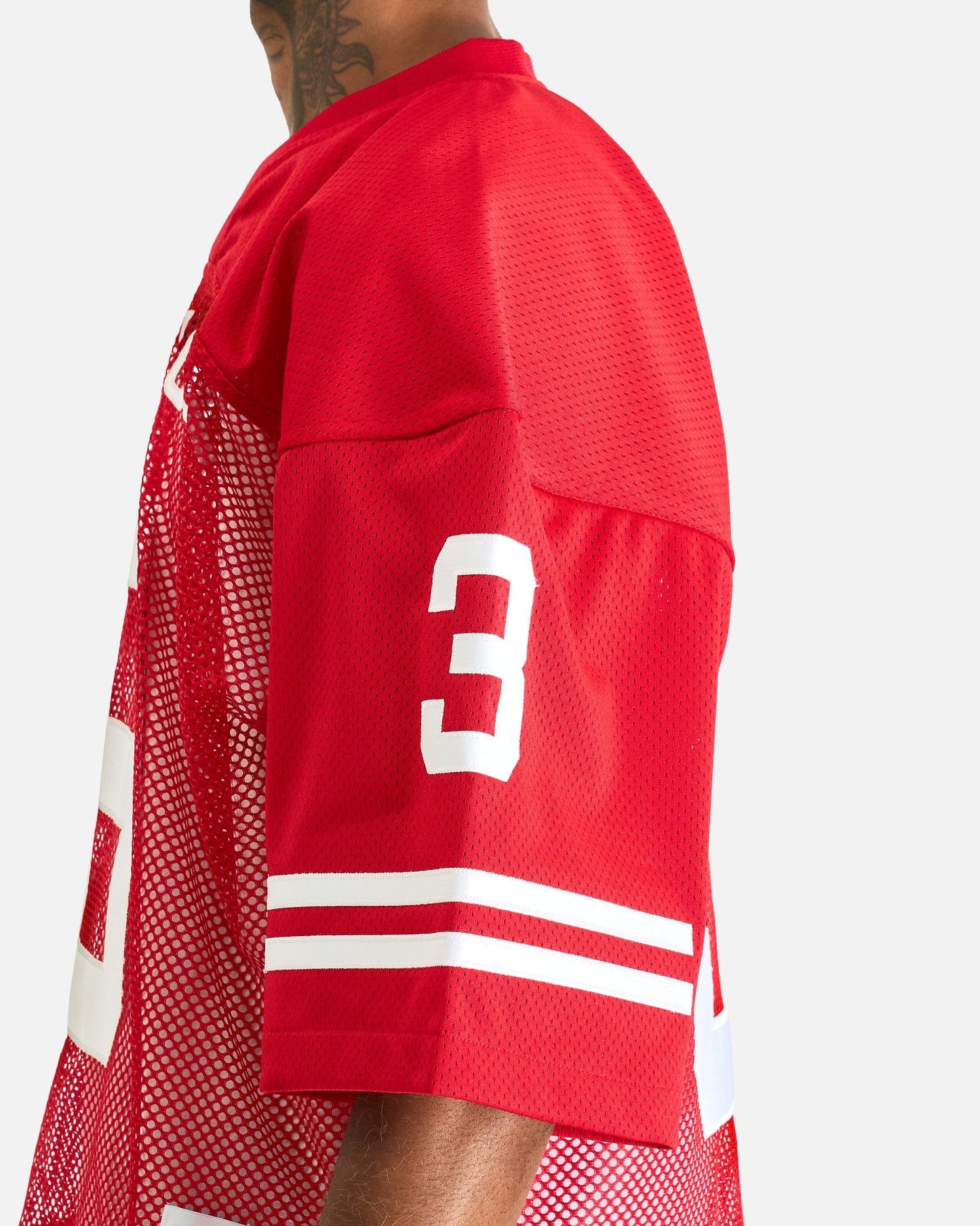 Willy Chavarria Men's Tops Willy Football Jersey in Red