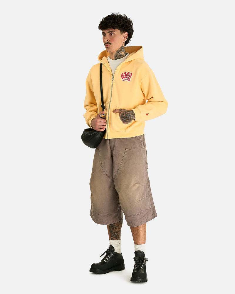 Willy Ropita Shrunken Zip-Through Hoodie in Butter – SVRN