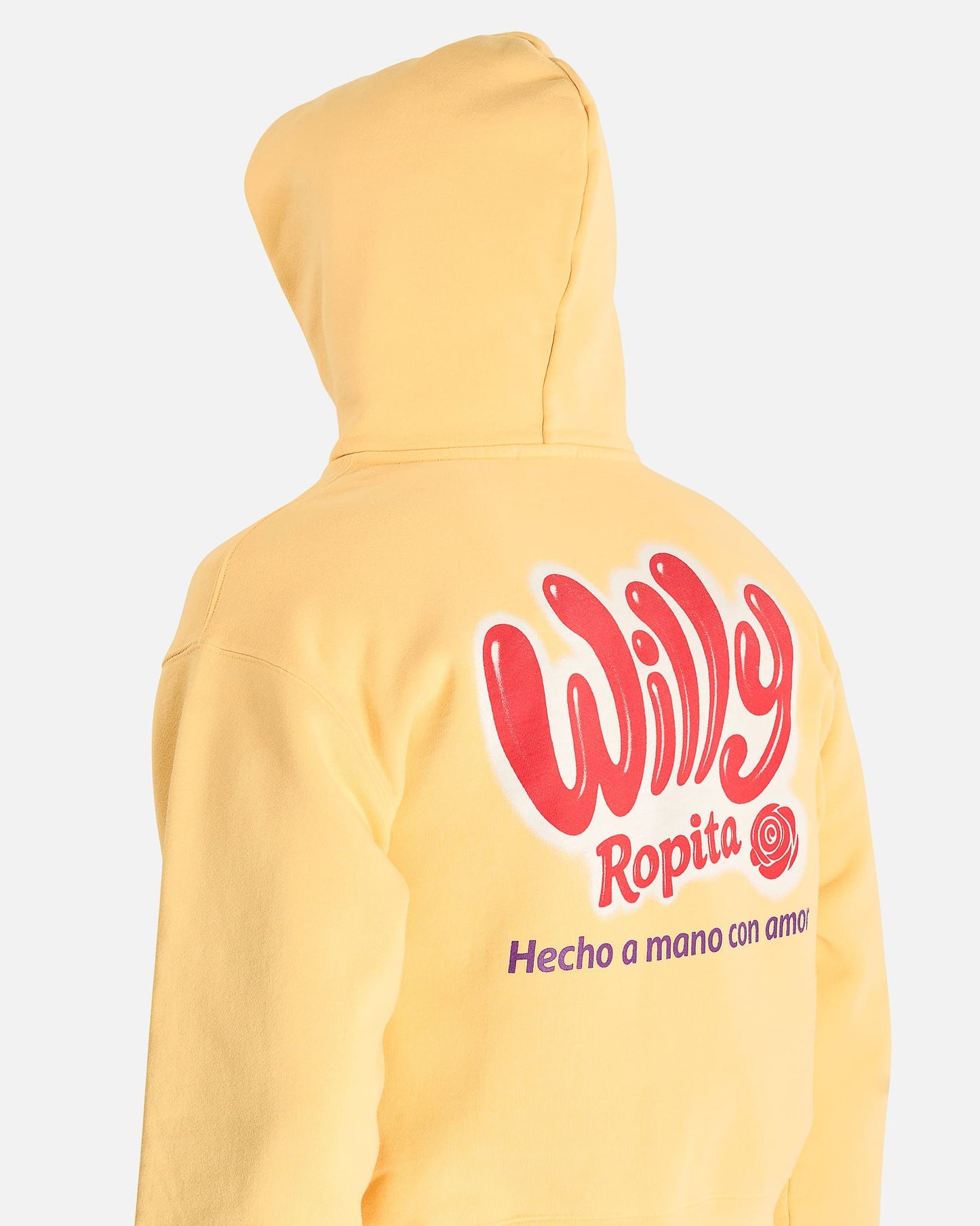 Willy Chavarria Men's Sweatshirts Willy Ropita Shrunken Zip-Through Hoodie in Butter