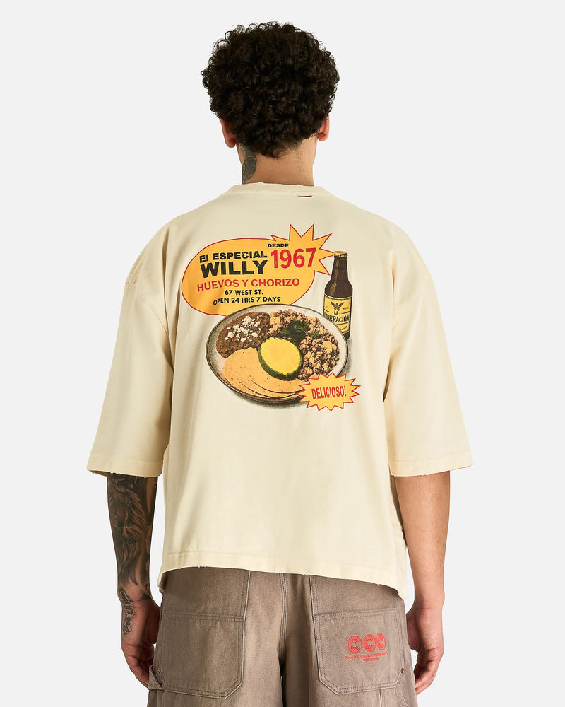 Willy Chavarria Men's T-shirts Willy's Taco Shop Buffalo Tee in Masa