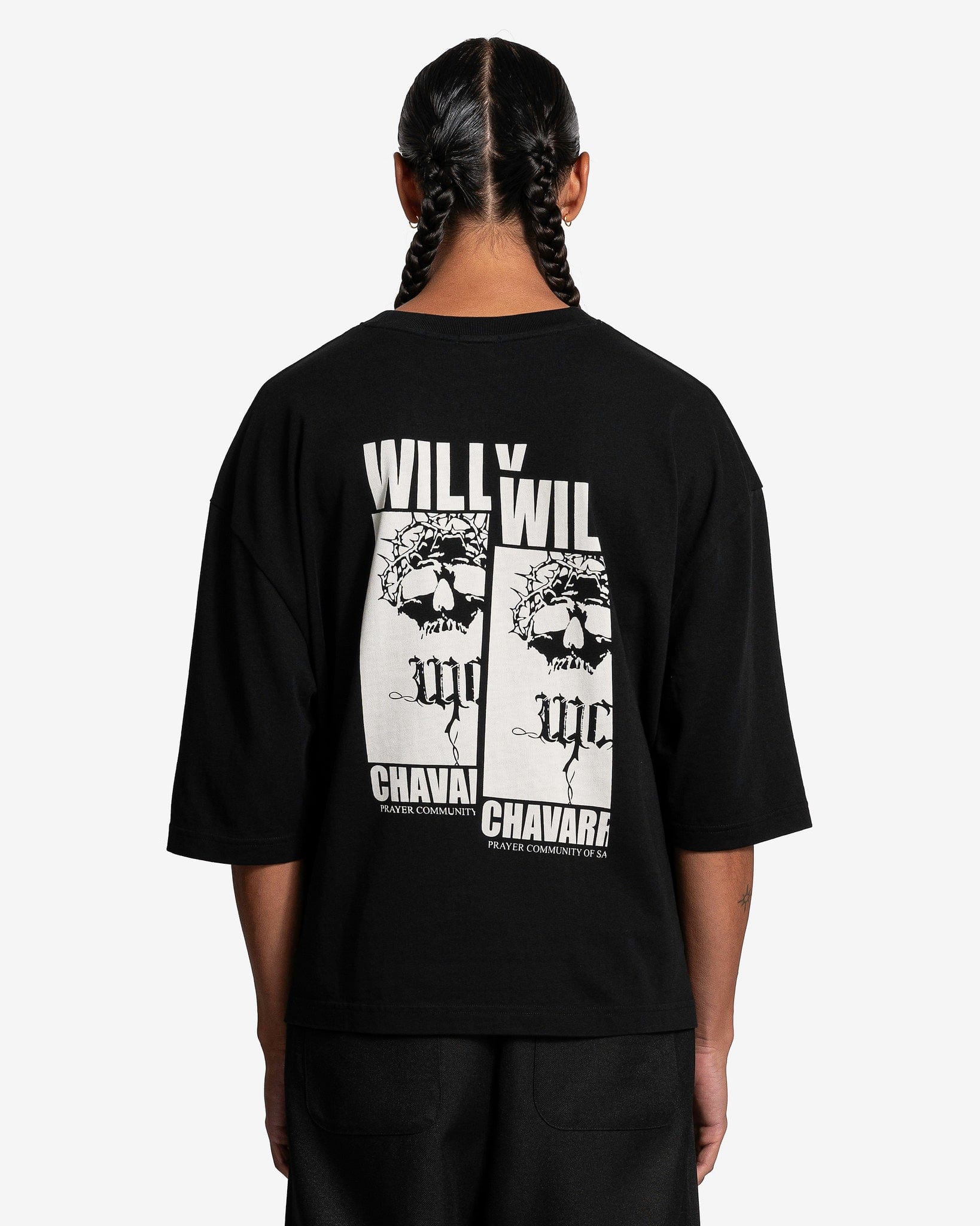 Willy Skull Square SS Buffalo T-Shirt in Solid Black – SVRN