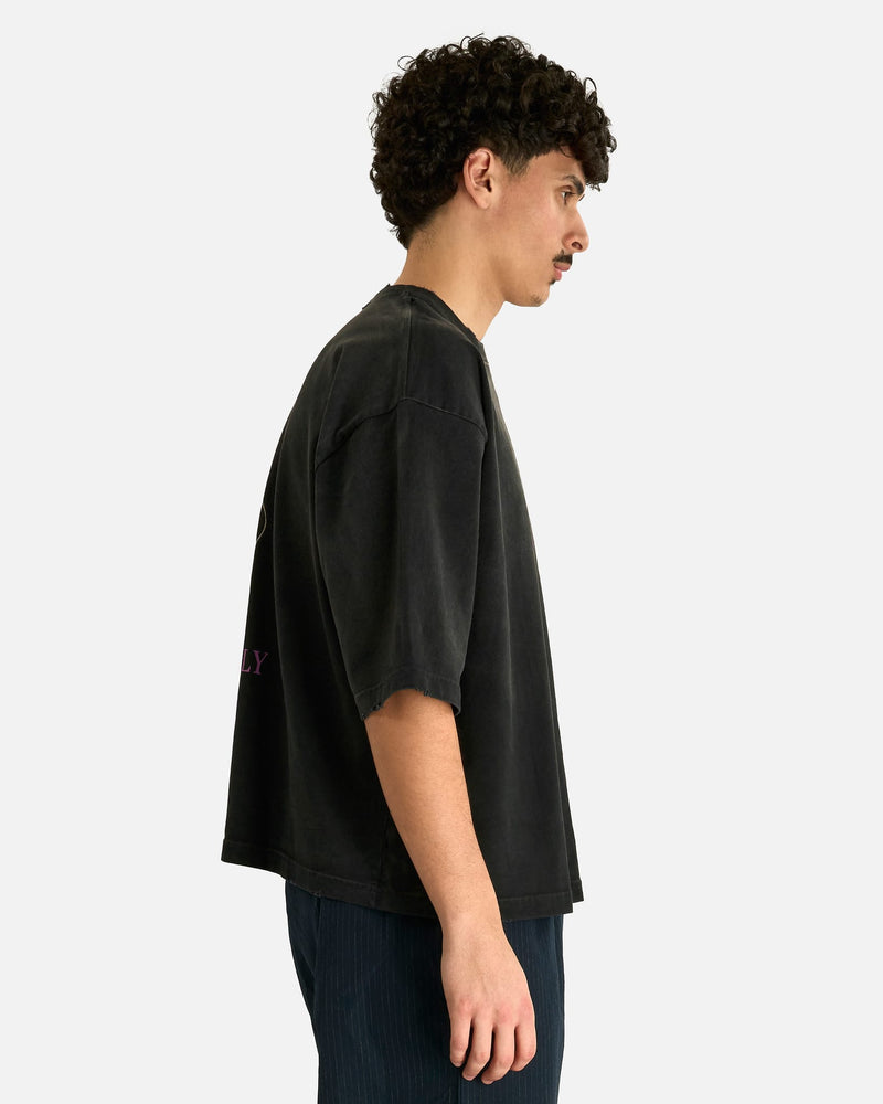 Willy Chavarria Men's T-shirts Willy Tattoo Buffalo Tee in Black