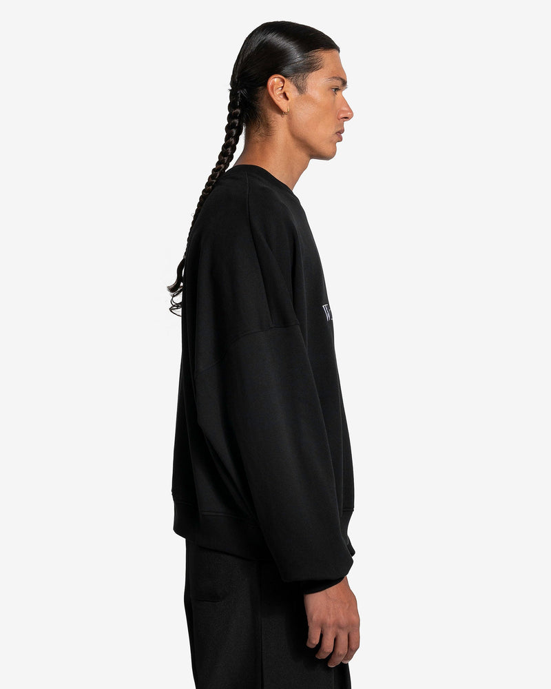 Willy Chavarria Men's Jackets WILLYPEDIA Bomber Crew in Solid Black